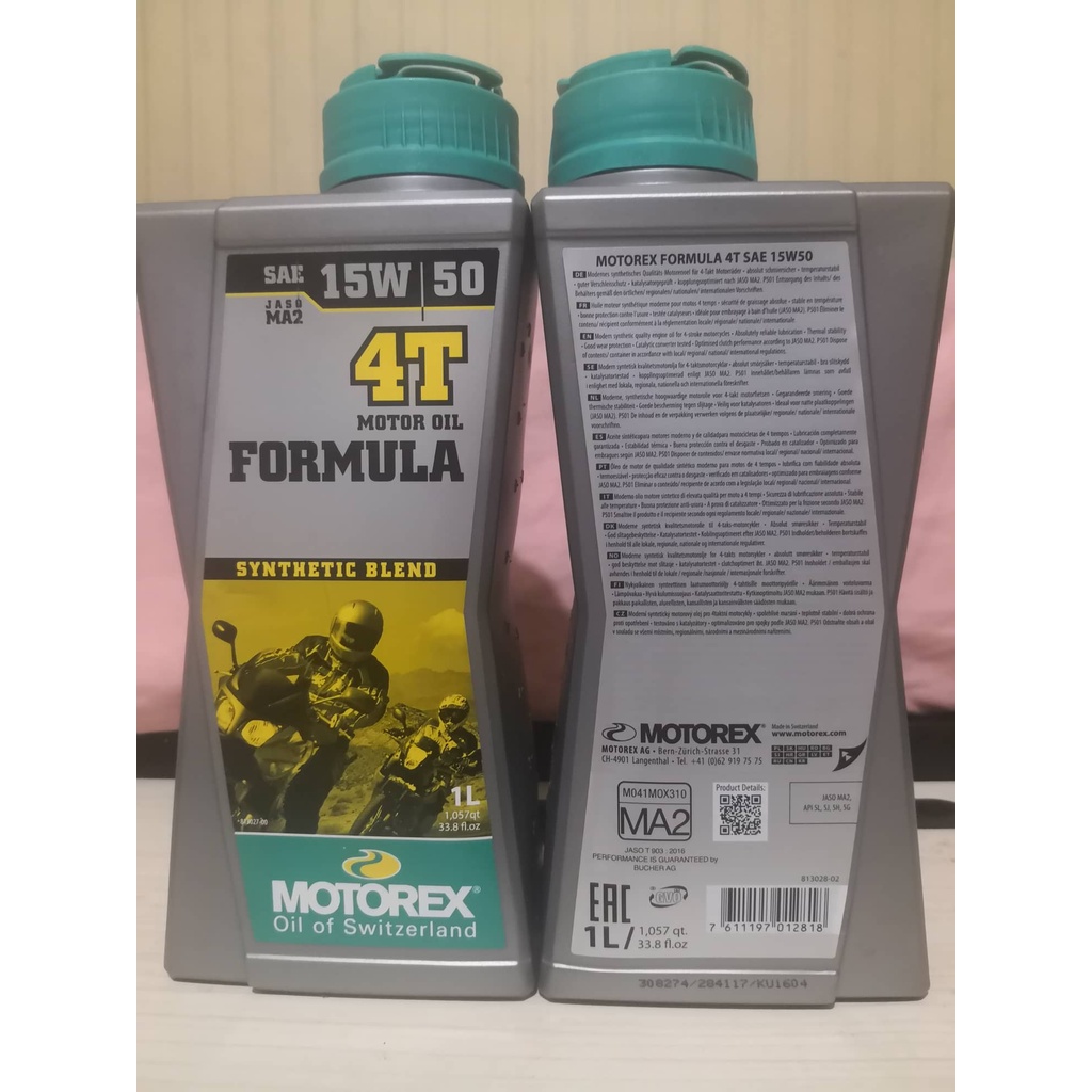 4T Formula Motorex Oil 15w50 Synthetic Blend Shopee Philippines