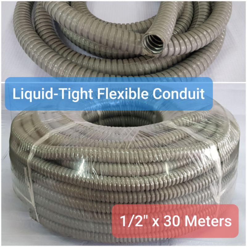 Liquid Tight Flexible Conduit Hose 1/2" x 30 Meters Weatherproof