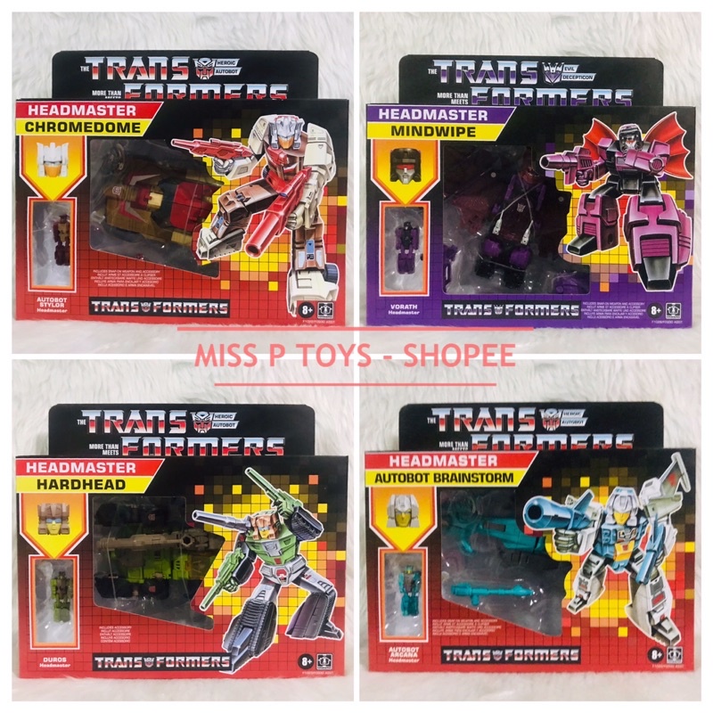 TRANSFORMERS GENERATIONS Deluxe Headmasters Retro Wave 1 (Set of 4