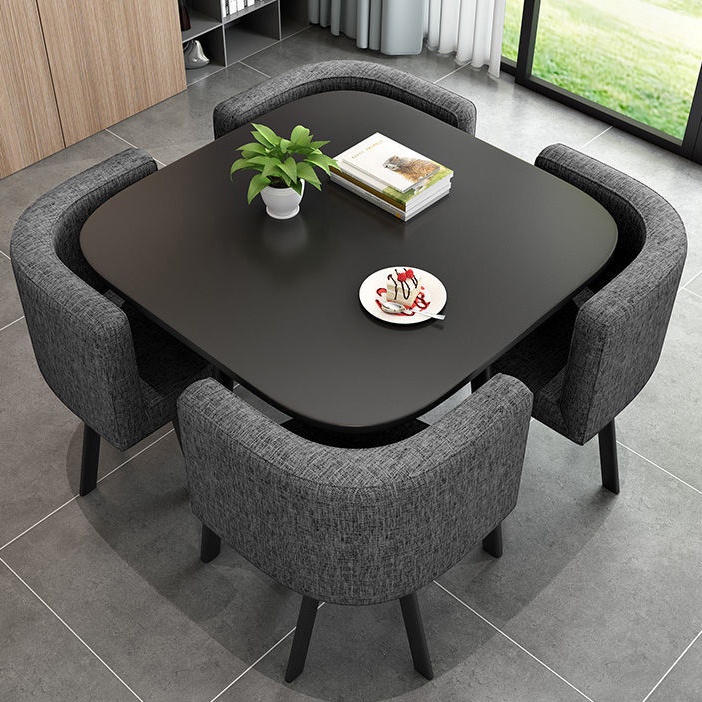 Good quality round dining table set 4 seater living room modern small Dining Table Set LH9X
