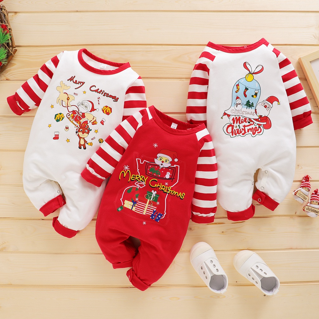 Mikrdoo 012 Months Newborn Baby Boy XMAS Costumes Romper/ Merry