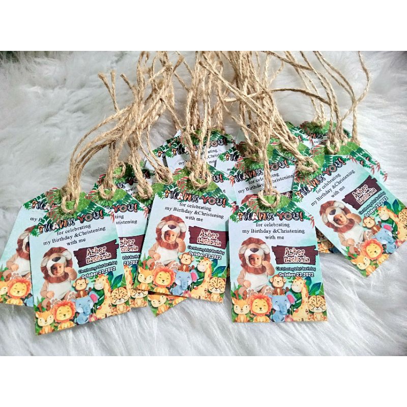Personalize Thank you card tag / Birthday tag or any occasions with