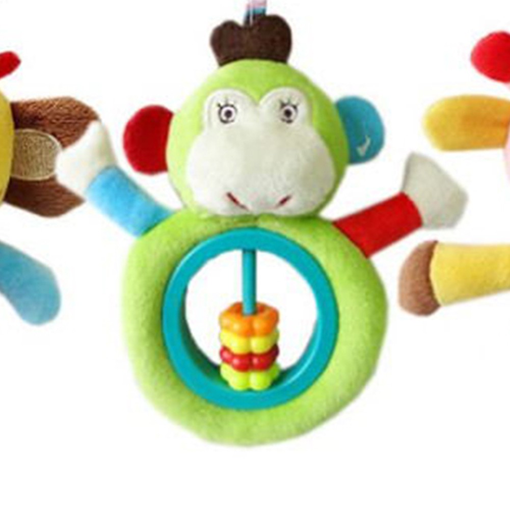 JANE*Baby Toy Newborn Puzzle Bed Plush Boy Girl Bed Bell Trailer Hanging Crib Decorations RD7J