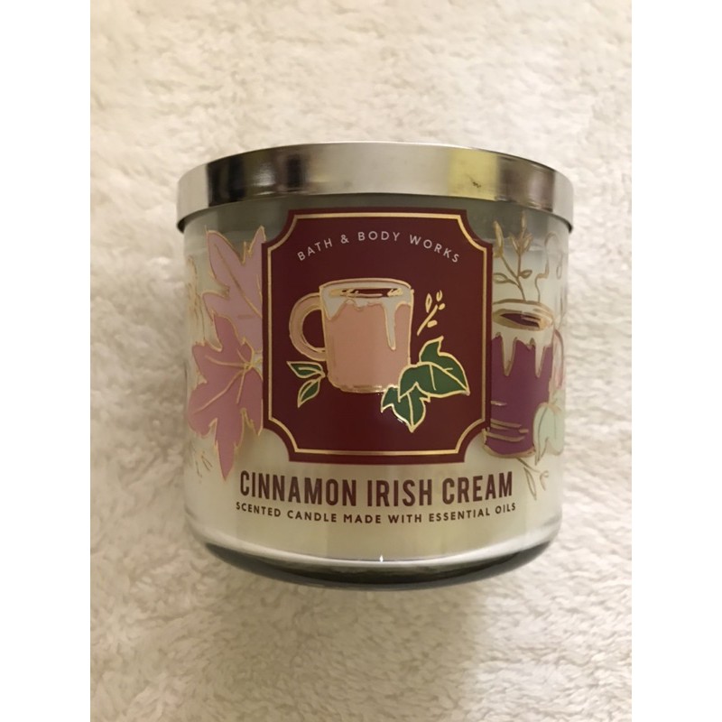 Bath & Body Works Cinnamon Irish Cream 3Wick Scented Candle Shopee