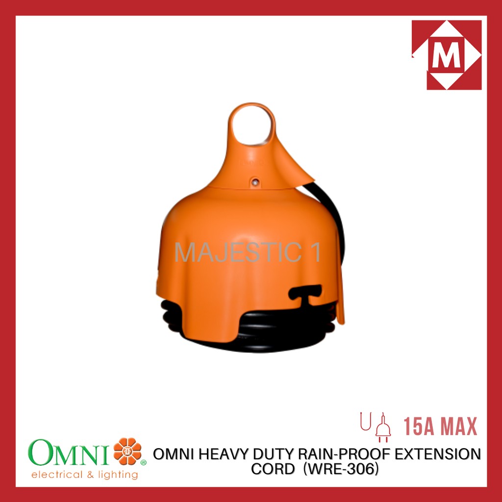 OMNI HEAVY DUTY RAINPROOF EXTENSION CORD WRE306 (15A MAX) Shopee