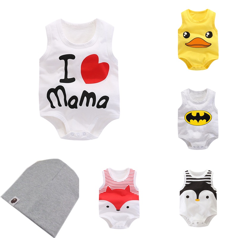 New Baby Sleeveless Boys Girls Onesies Jumpsuit Romper Newborn Clothes