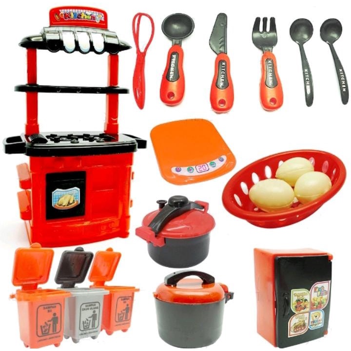 MK Girls Toys Cooking Mk25 Cuisine/Children's Toys Kitchen Cook Kitchen Stove Set Trash Can