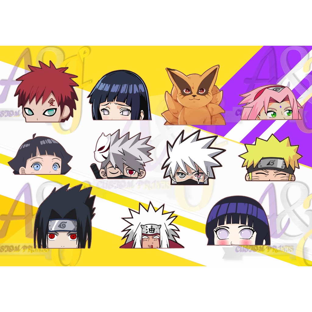 Naruto peeker sticker design printed sticker laminated for laptop