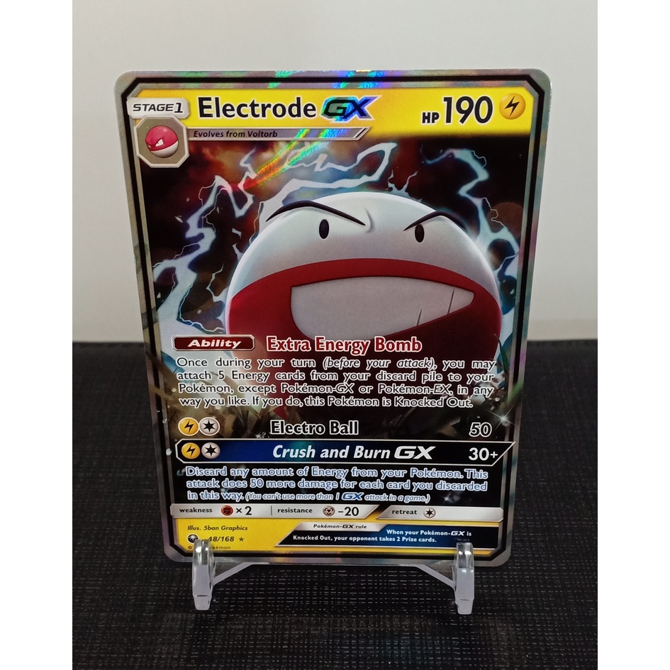Pokemon TCG Grade A Electrode GX (48/168) Ultra (EN Version) Shopee