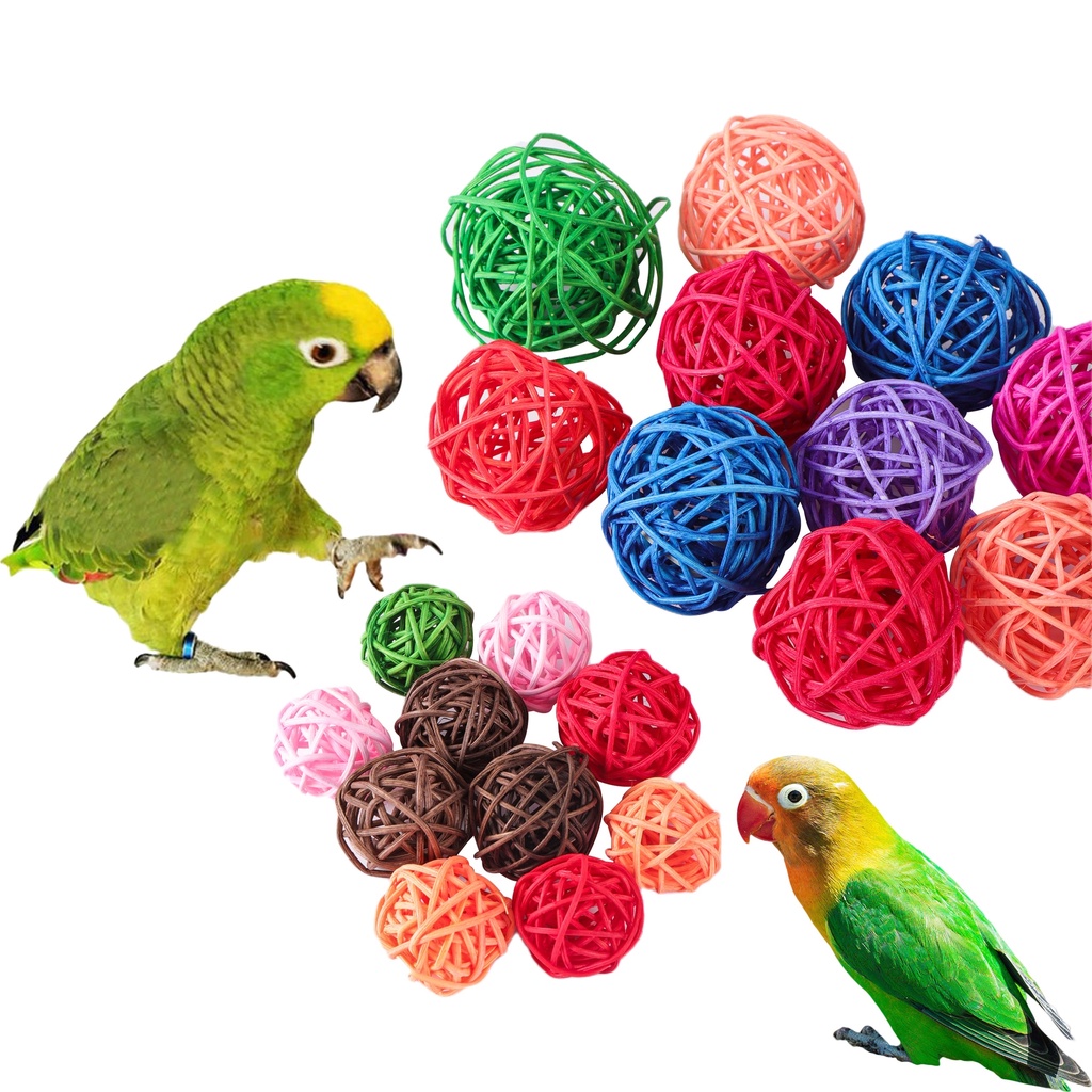 1pcs Pet Bird Toys Chewing Toys Bird Rattan Ball Toy For Parrot Budgie