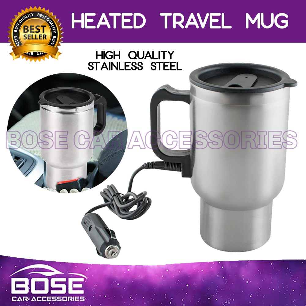 High Quality Mug All Stainless Steel Car Heating Cup Water Heater Mug