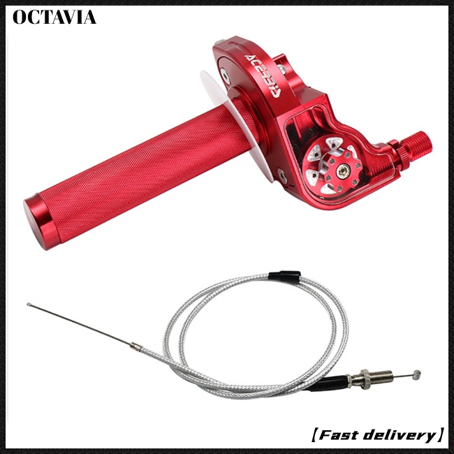 AT CNC Aluminum Acerbs Throttle Grip Quick Twister + Throttle Cable