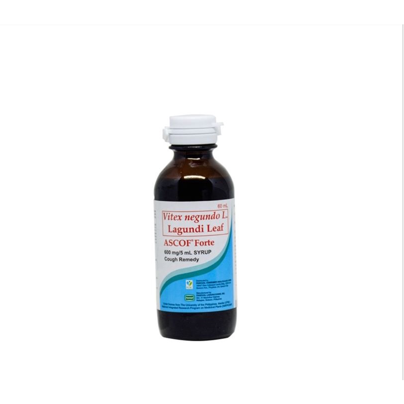 ASCOF Lagundi for Adults 600mg/5mL SugarFree Syrup 60mL Shopee