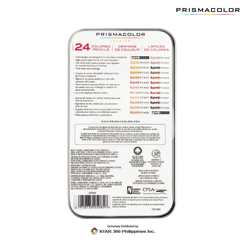 24CT Prismacolor Premier Soft Core Colored Pencil Portrait Shopee