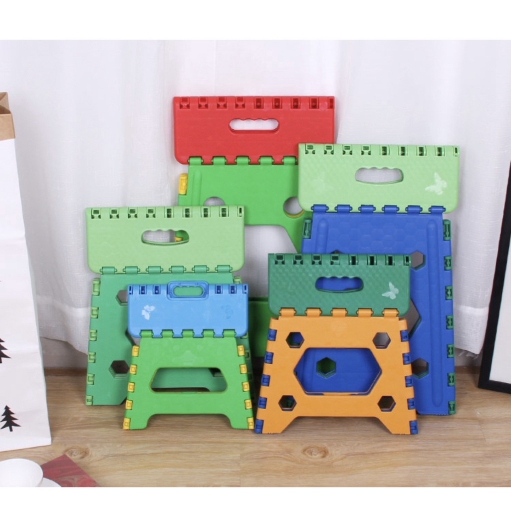 Thicken portable folding plastic stool/step stool Shopee Philippines