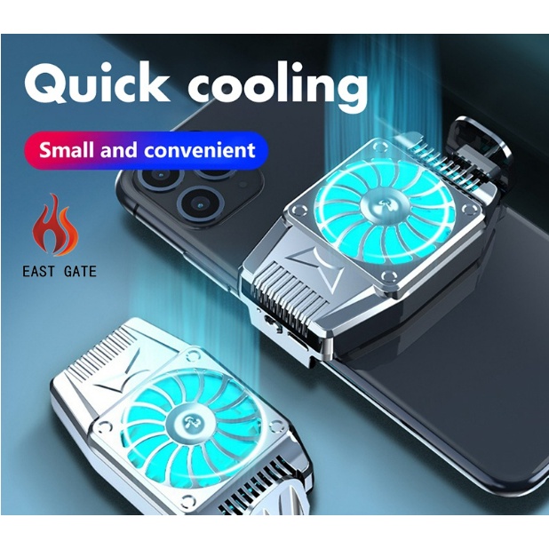 EAST GATE Mini Mobile Cooling Pad Phone Holder Cooler Fan Games
