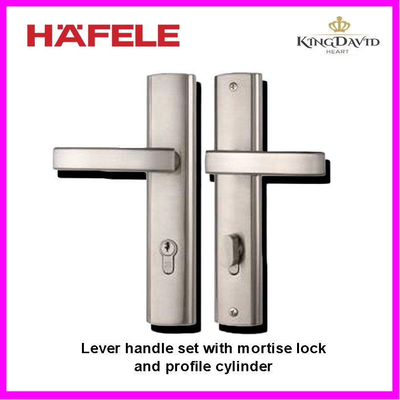 Hafele Lever handle set with mortise lock and profile cylinder Shopee