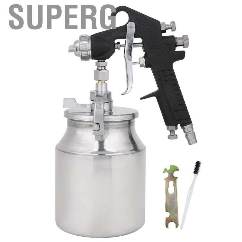 boutiqueSuperg Pneumatic Spray Gun W‑77‑1 Car Primer Painting Sprayer 2.0mm Dia 1000ml Large