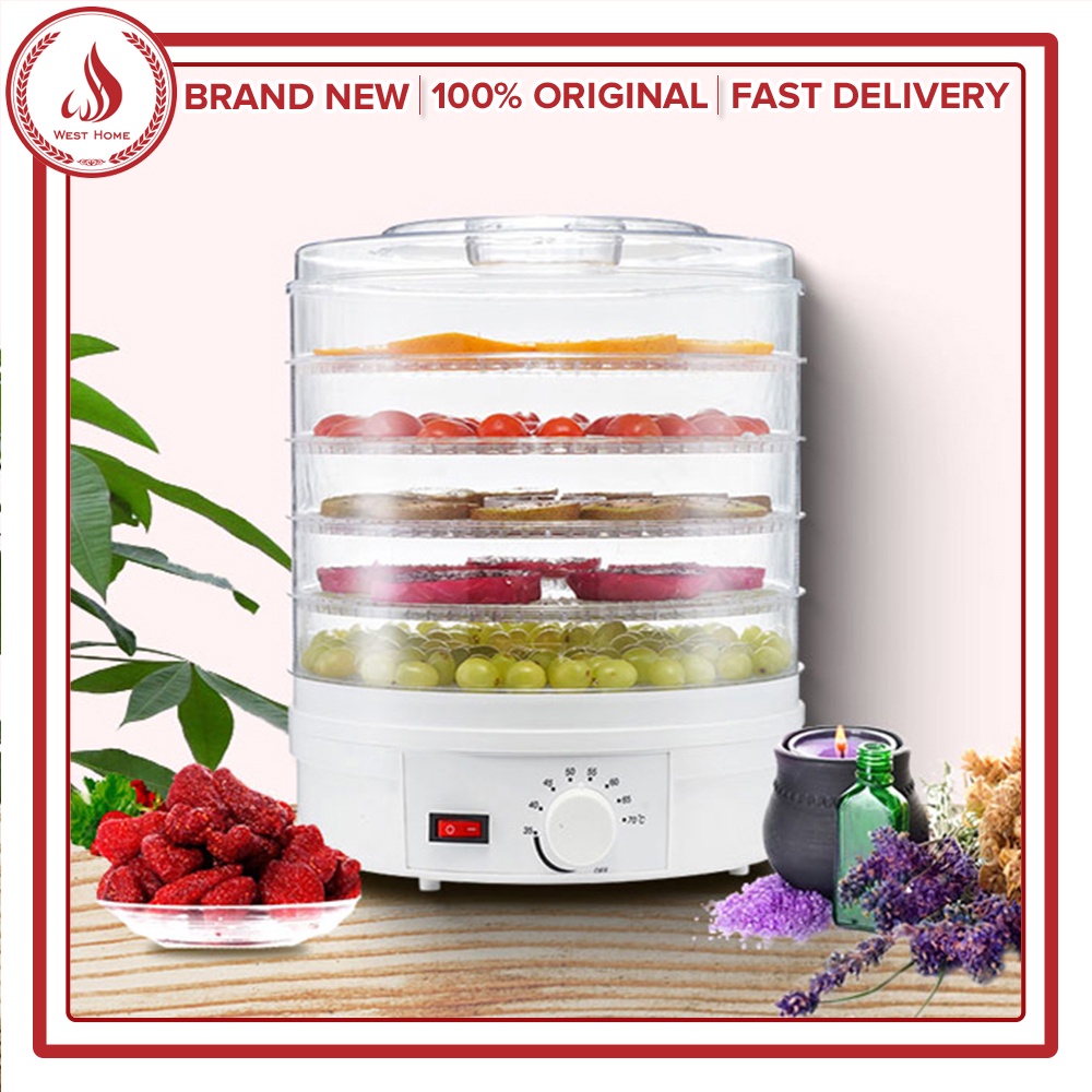 5 Layer Electric Food Fruit Dehydrator food dryer 360° Dried Fruit