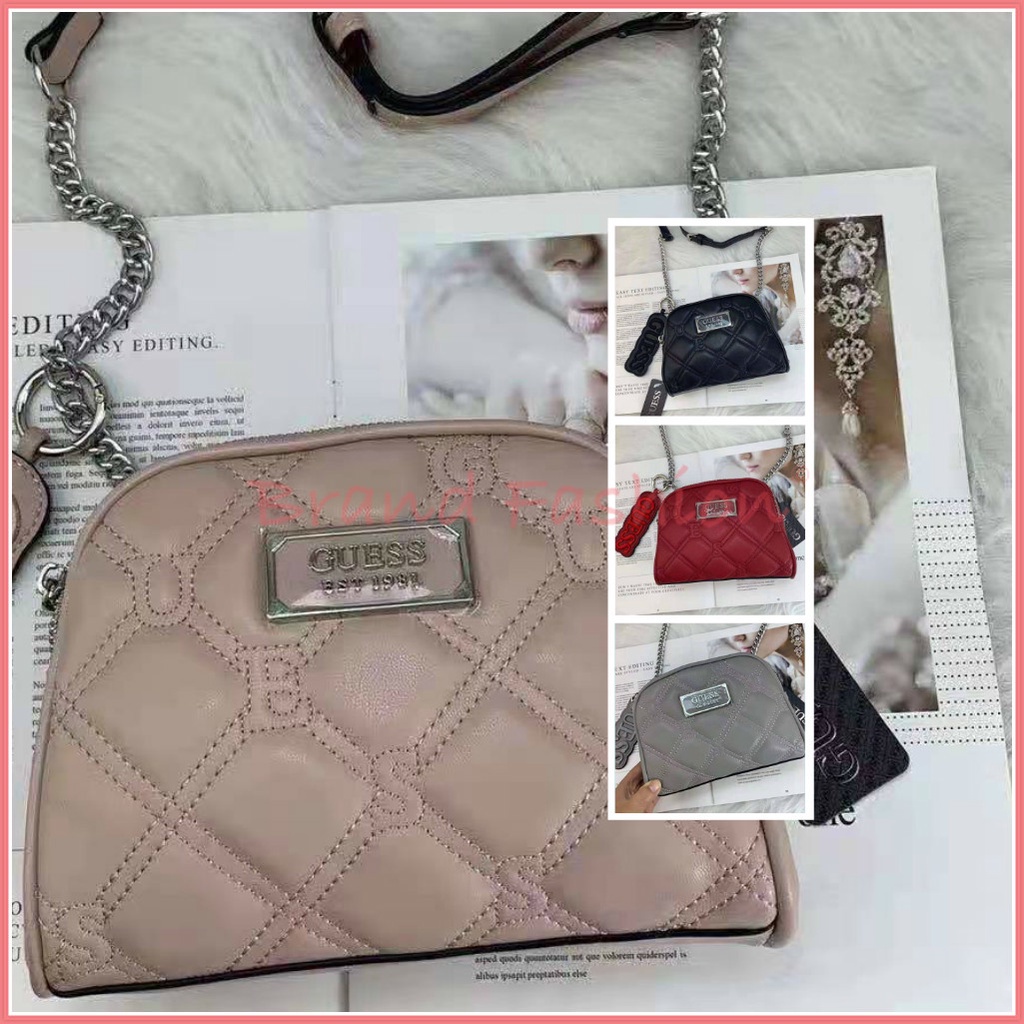 Guess Women Zip Shell Chain Crossbody Slingbag Shopee Philippines