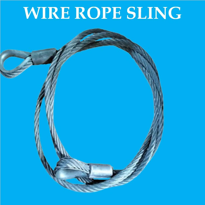 14mm 16mm 2m Flat braided steel wire rope lifting sling Cargo Lifting