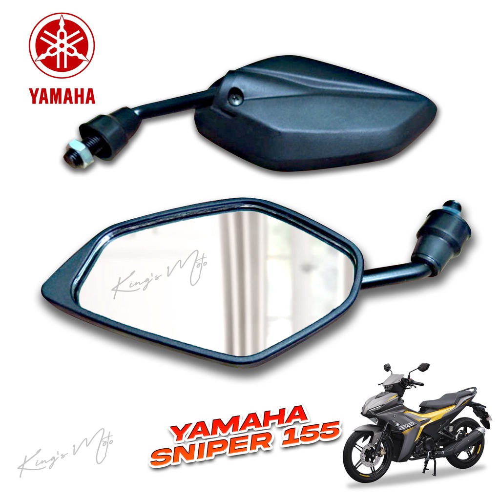 YAMAHA SNIPER 155 Side mirror genuine parts black short stem COD