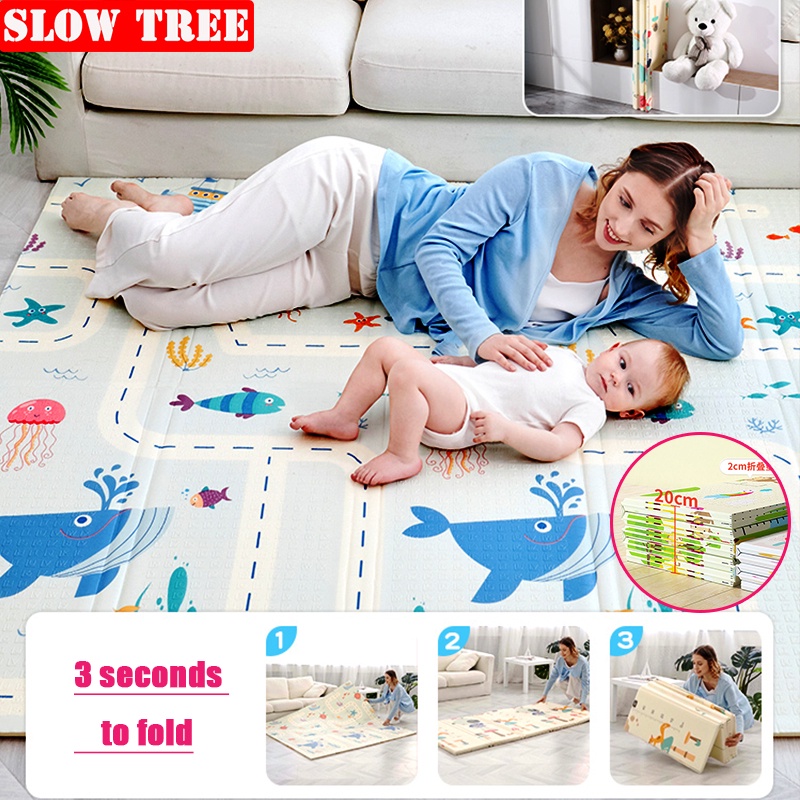 2cm Thickness Baby Playmat Foldable XPE Baby Carpet Floor Mats Play Mat