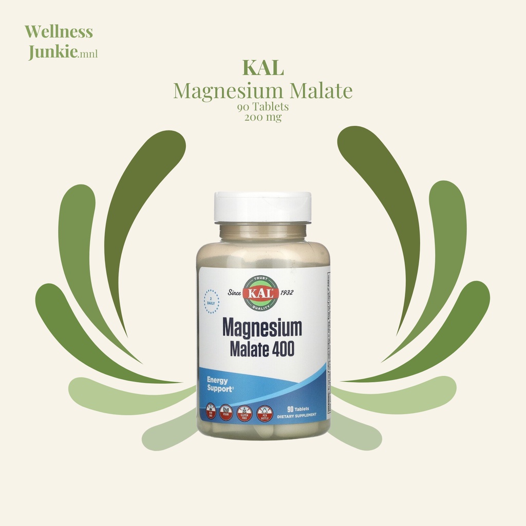 KAL Magnesium Malate 400 Chelated with Malic Acid 90 Tablets Supplement Shopee Philippines
