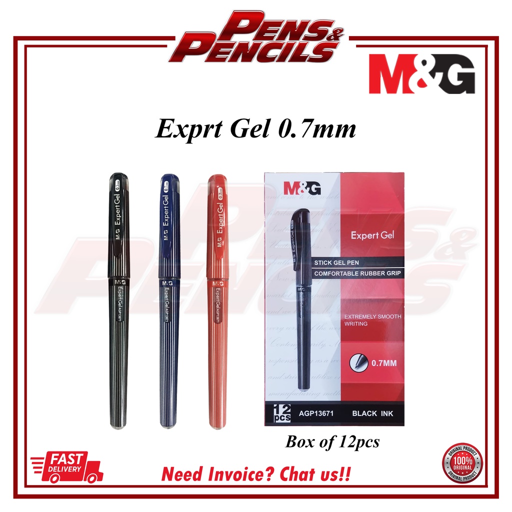 M&G Expert Gel Pen Signature Pen 0.7mm 1.0mm Gel Ink Pen AGP13671 / AGP13672 (1Box=12pcs