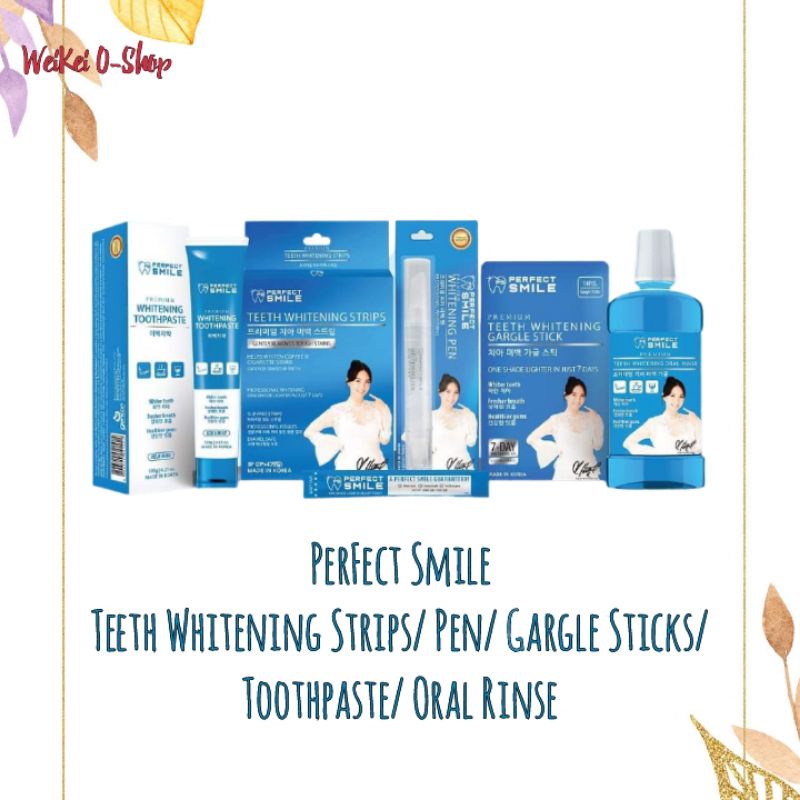 PERFECT SMILE TEETH WHITENING Strips/ Pen/ Gargle Stick/ Toothpaste