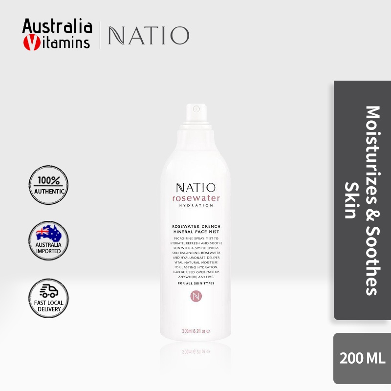 Natio Rosewater Hydration Face Mist 200ml Shopee Philippines