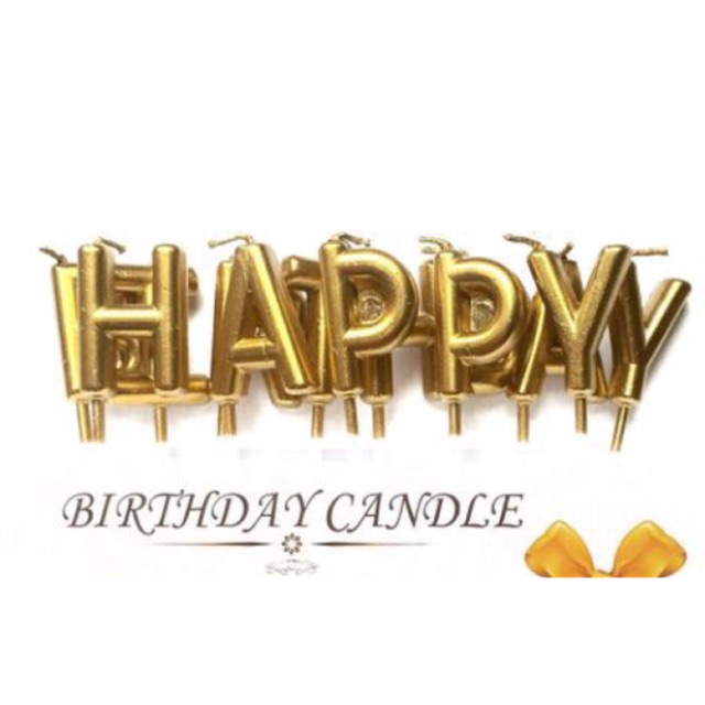 Happy Birthday Candle (Gold/Silver) Shopee Philippines