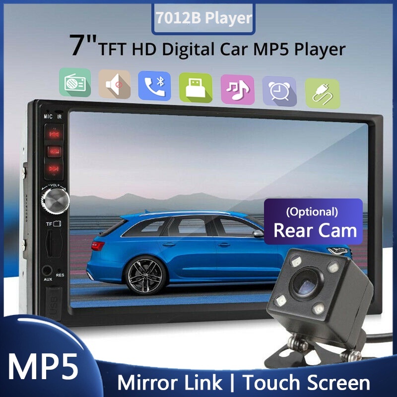 7" Inch Car Radio Touch Screen Bluetooth Car Radio Stereo MP3 MP5 Audio