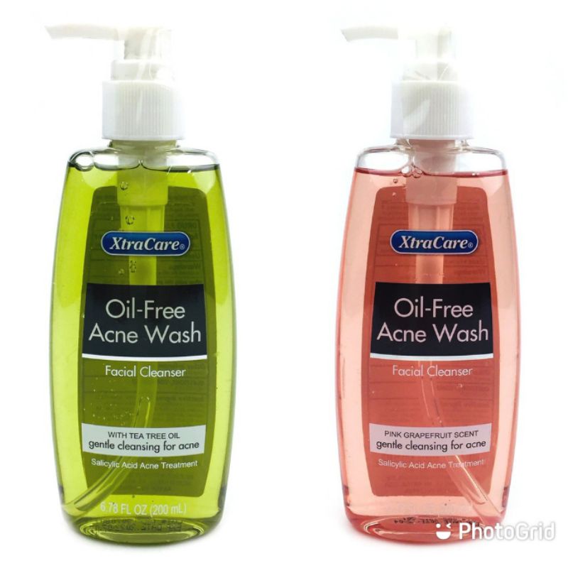 Xtra Care Oil Free Acne Wash Facial Cleanser with Tea Tree Oil or