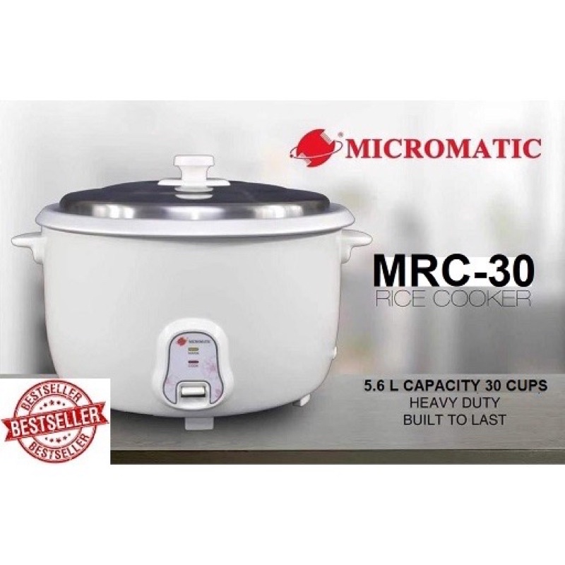 Micromatic Rice Cooker MRC30 5.6L 30 Cups Heavy Duty Rice Cooker MRC