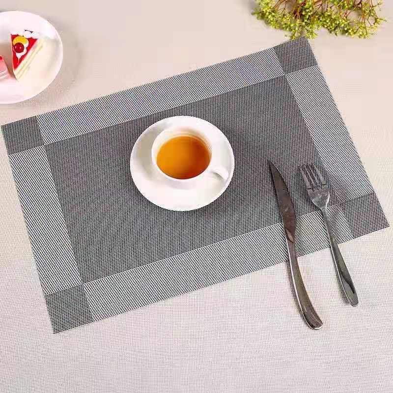 JHVN Dining Table Placemat PVC AntiSlip Placemat Washable Durable