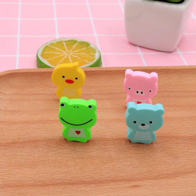 Set Of 4 Frog Eraser Shopee Philippines