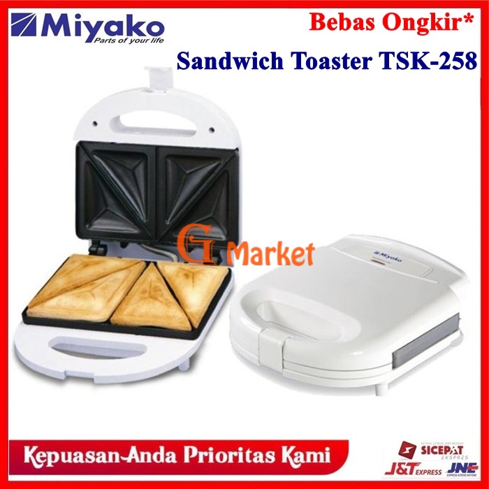 Miyako Toaster Tsk258 Sandwich / Sandwich Toaster Tsk258 Shopee