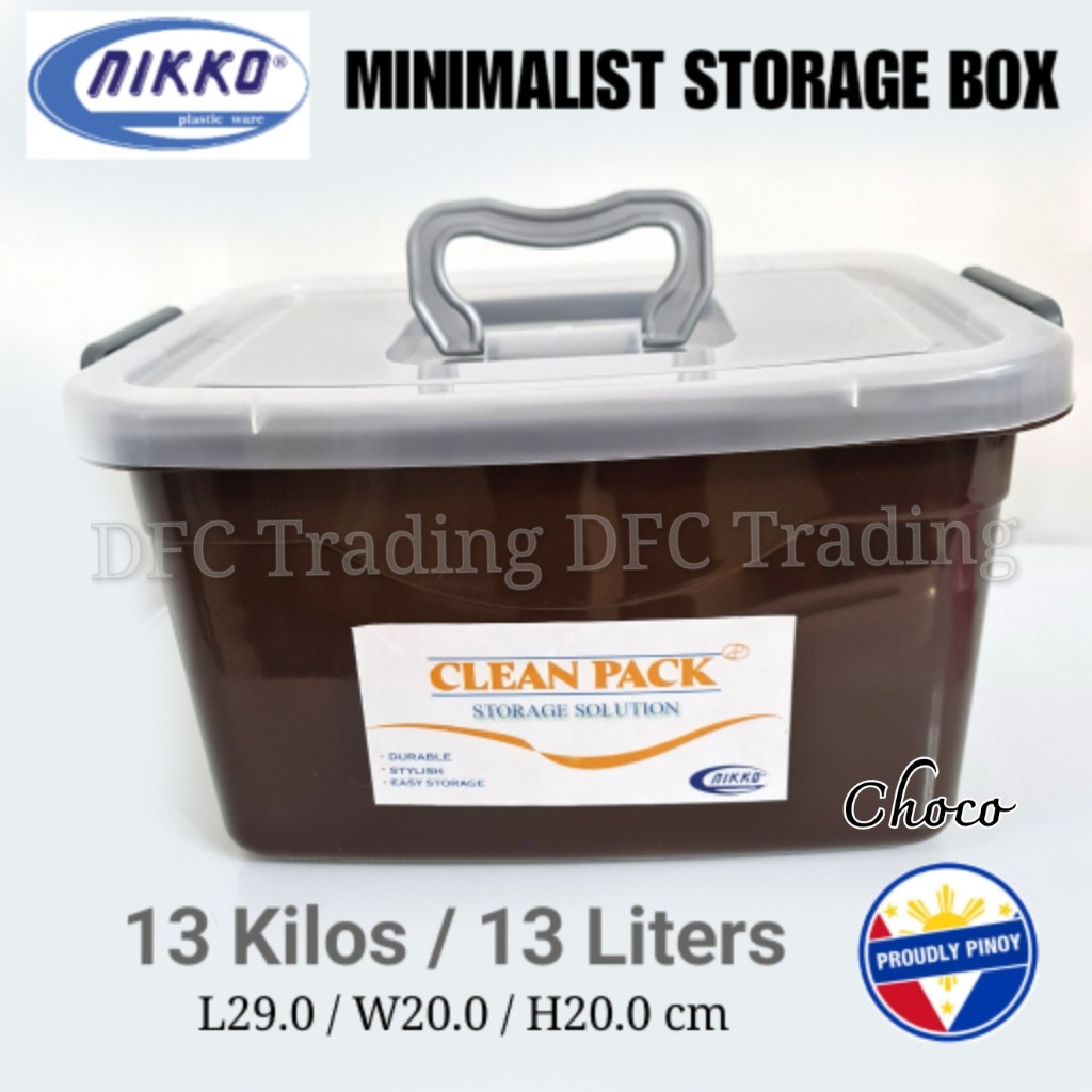 NIKKO Clean Pack Storage Neutral Minimalist MultiPurpose High Quality Storage Box 13 LITERS
