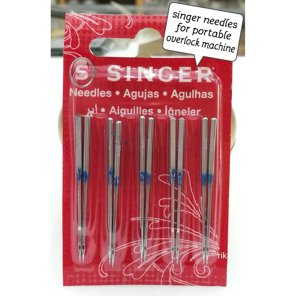 SINGER sewing needles 2054 overlock portable machine 1pack Shopee Philippines
