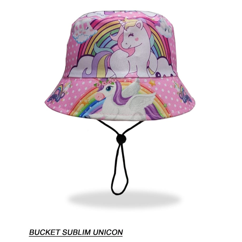 Bucket hat Pony Girls Bucket hat Unicorn Full Print Shopee Philippines