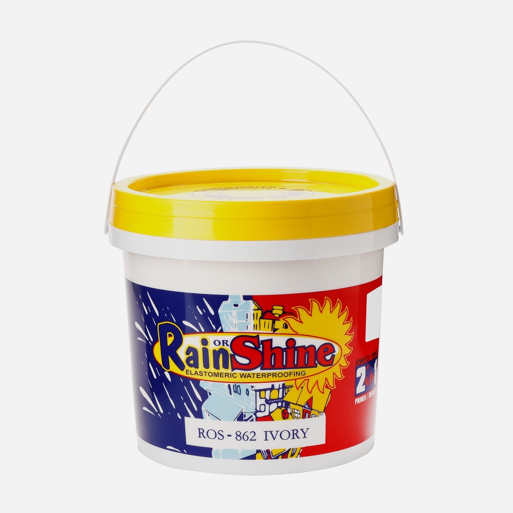 Rain or Shine Elastomeric Waterproofing Paint 4L ROS862 Ivory