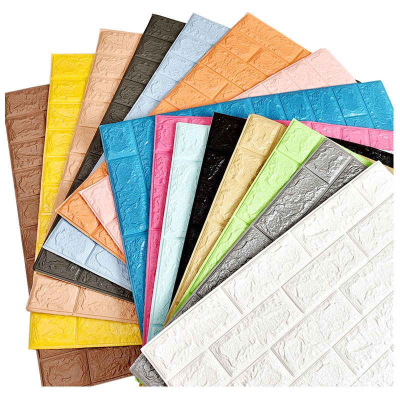 DIY Self Adhesive 3D Wall Tiles For Bedroom Living Room Decorative Foam