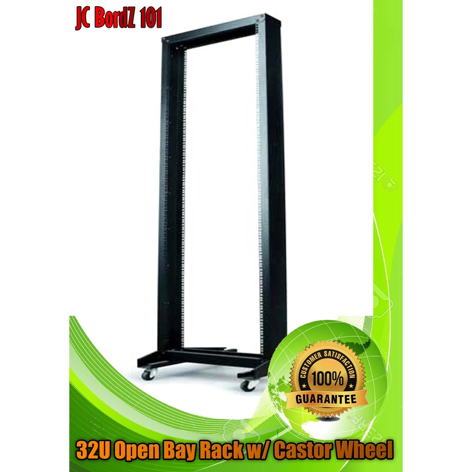 24 U /32U / 42ULayer Open Bay Rack 6ft With Caster Wheels (Disassemble