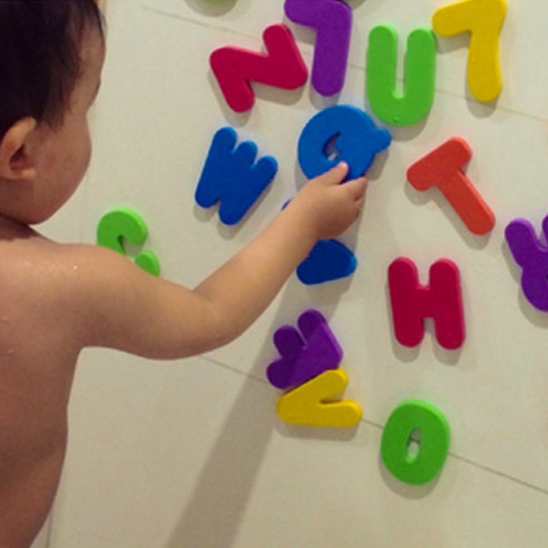 Baby Foam Letter And Numbers Stickers Children Floating Bath Shower Toy