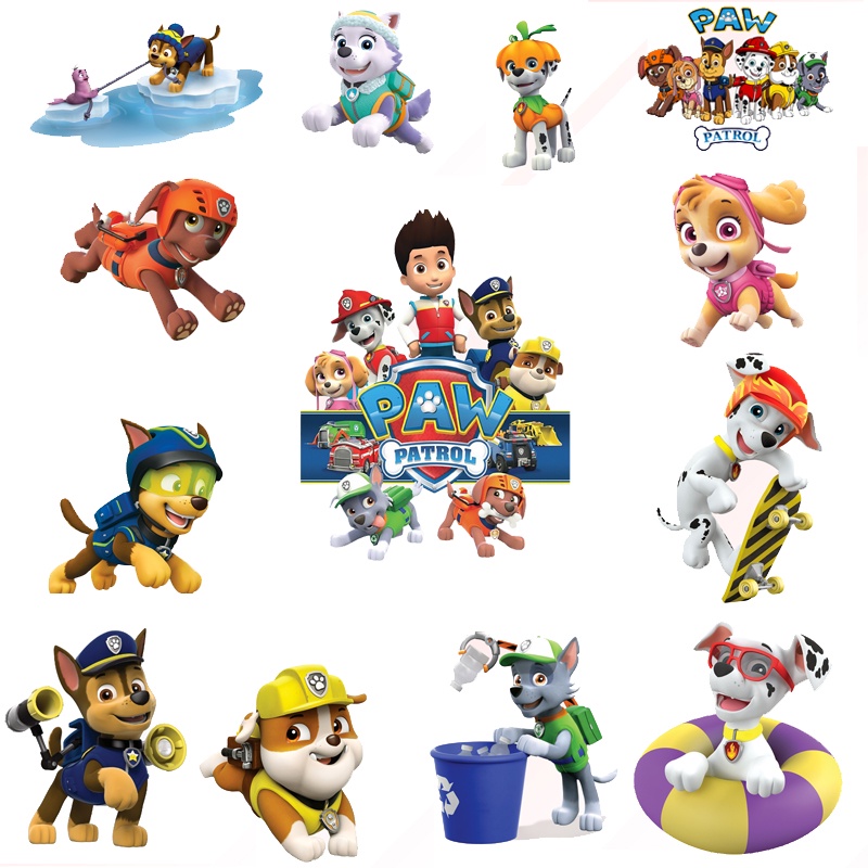Cartoon Paw Patrol Ironon Patches Transfers for Clothing DIY Accessory