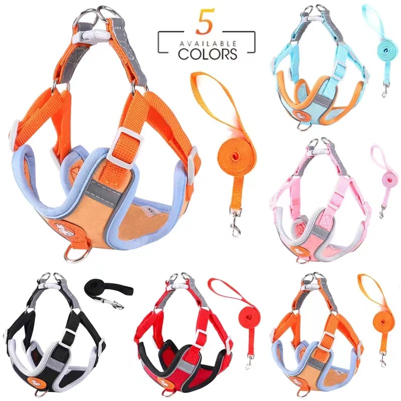Pet Carrier Dog Belt Leash Adjustable Nylon Vest Vest Breathable Collar