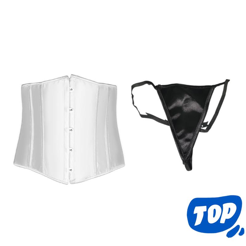 In Stock™ Lingerie Waist Cinchers Boned Lace Up Corset Hourglass Body Shaper Dress Up for Night