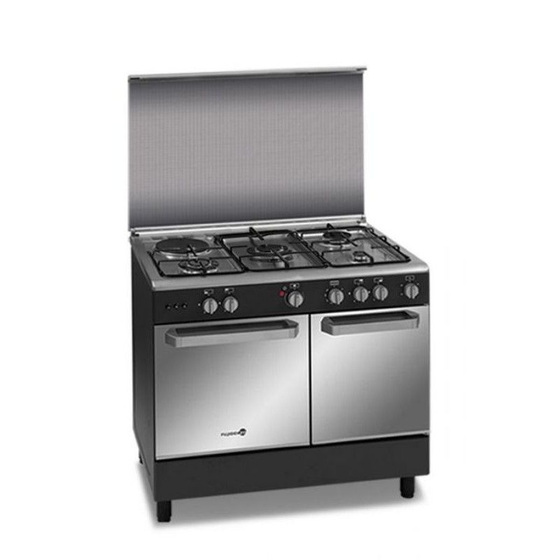 Fujidenzo 90 cm Range, 4 Gas + 1 Electric, gas oven Rotisserie, Gas