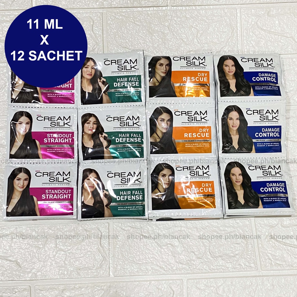CreamSilk Conditioner SACHET Cream Silk DAMAGE STRAIGHT RESCUE (11ml x